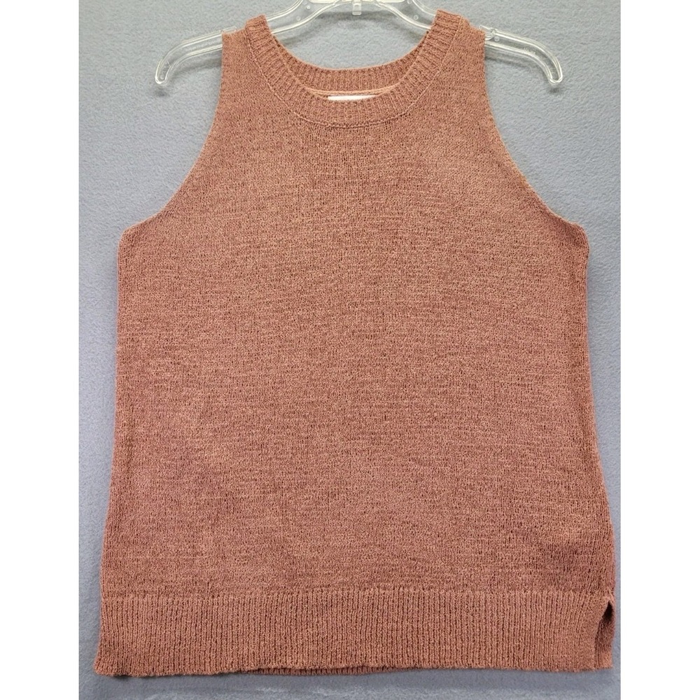 Old Navy High Neck Crew Knit Vest Women's Medium Cozy Gauze Tank Top Sweater